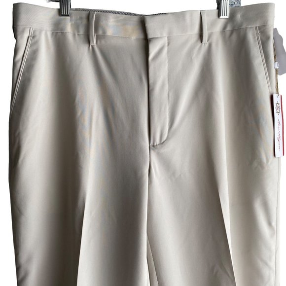 Ben Hogan Dress Pants Men's Size 36X32 Beige Flat Front Flex Waist Pockets New - Picture 10 of 12